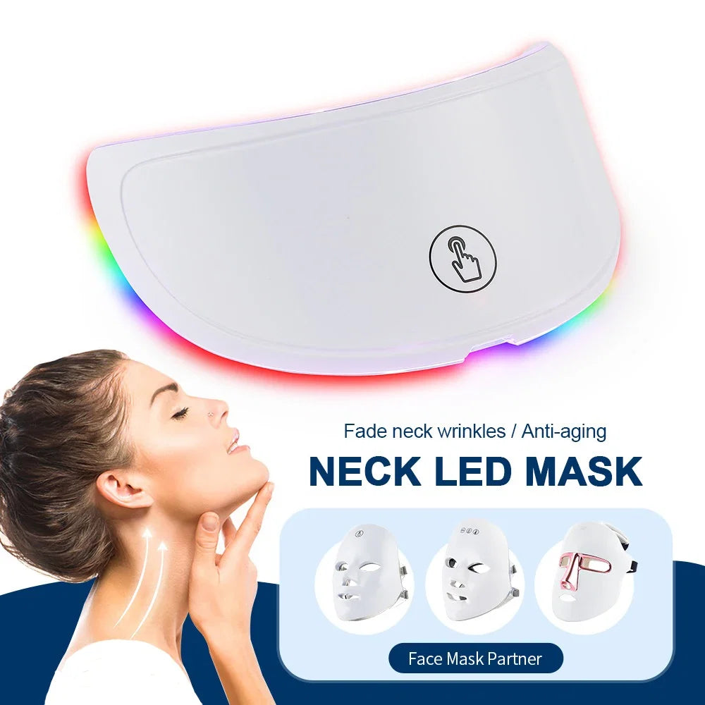 7-Color LED Red Light Therapy Face & Neck Mask